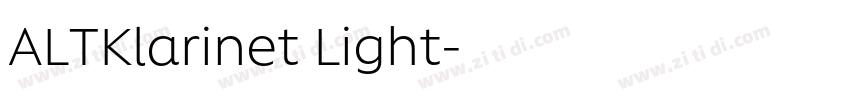 ALTKlarinet Light字体转换